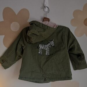 Zara Kids Green Zebra Spring Jacket
